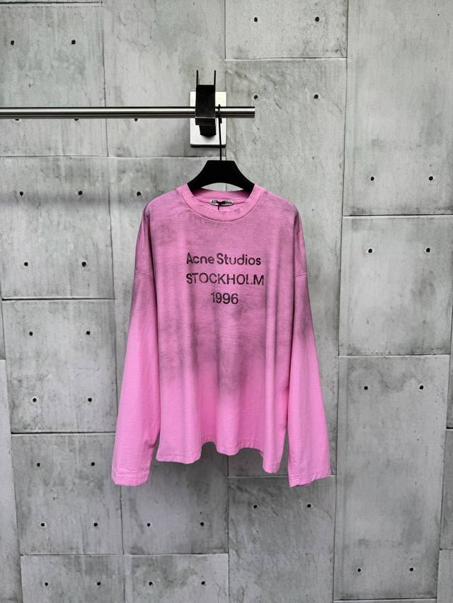 Acne Studios 1966 mud-dyed, washed, and distressed long-sleeved top. Made from u