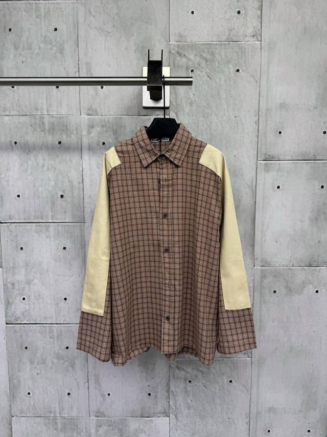 Acne Studios Plaid Long-Sleeve Shirt Description: Features a plaid pattern with