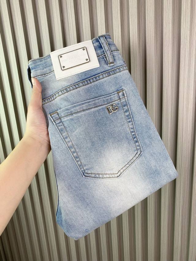 Classic brand D&G summer thin new style stretch skinny jeans trousers trendy sli
