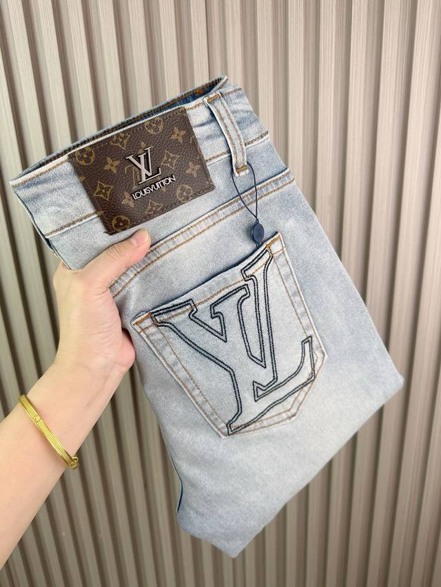 High-end boutique Lv men's jeans boutique series, 2025 autumn new brand new styl