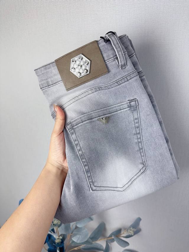 Armani 2025 premium slim-fit jeans. Made from stretchy, ultra-soft, and comforta