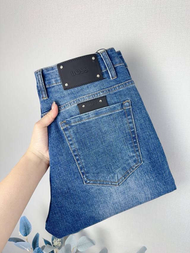 Boss 2025 high-fashion, all-season jeans are crafted from stretchy, ultra-soft,