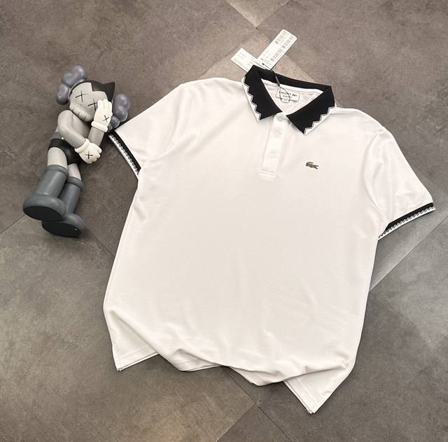 Lacoste crocodile embroidered Polo shirt couple style short-sleeved T-shirt Polo