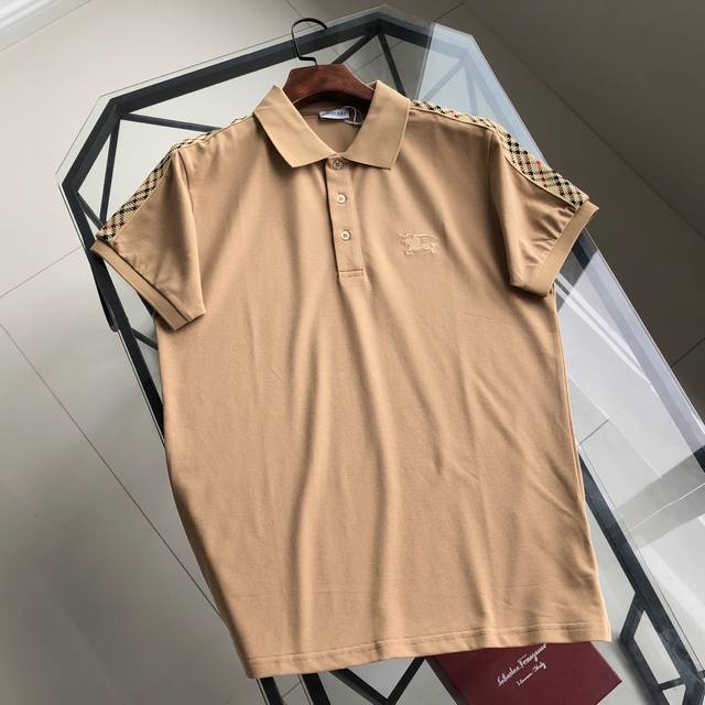 Burbberry's new 2025 embroidered polo shirt, featuring high-quality, original fa