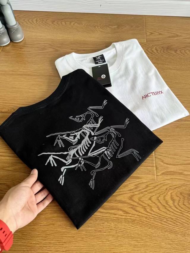 Arc'Teryx short-sleeved T-shirt with a three-color back print featuring three-di