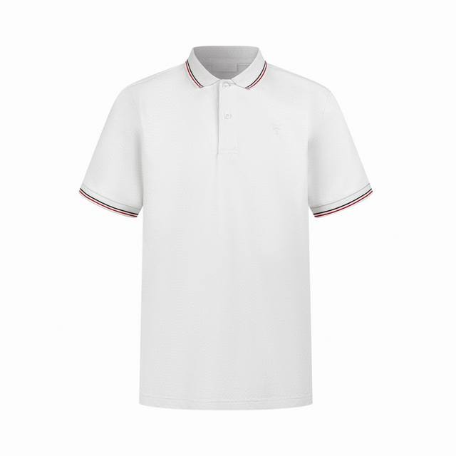 Prada 25Ss new spring and summer solid color striped short-sleeved Polo shirt Fa