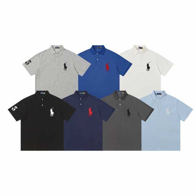 Ralph Lauren classic logo embroidered polo shirt. Made of fine cotton piqu