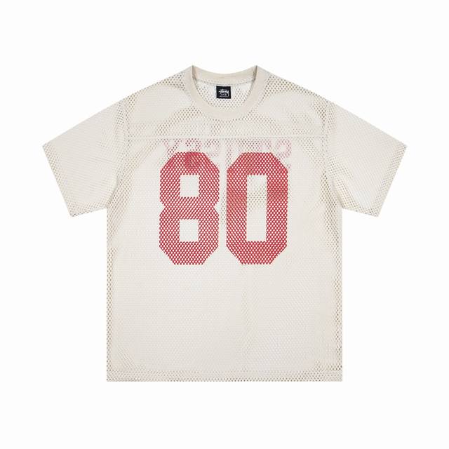 Stussy sports casual No. 80 jersey letter printed on the back classic style skat