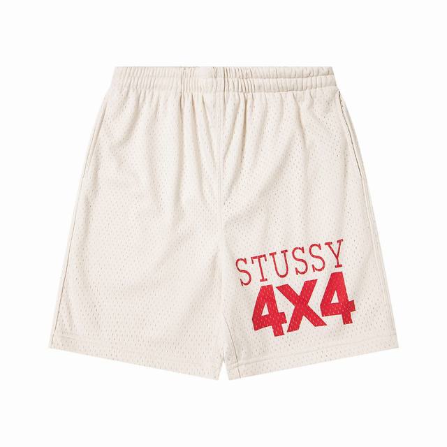 Stussy Ss25 4X4 Mesh Short Summer Series Loose Mesh Fabric Fitness Shorts Matchi