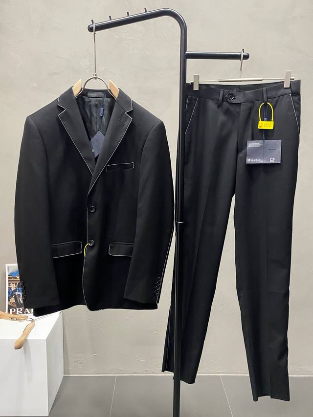 suit. Single-breasted jacket and trousers. Prada's new spring/autumn suit. This