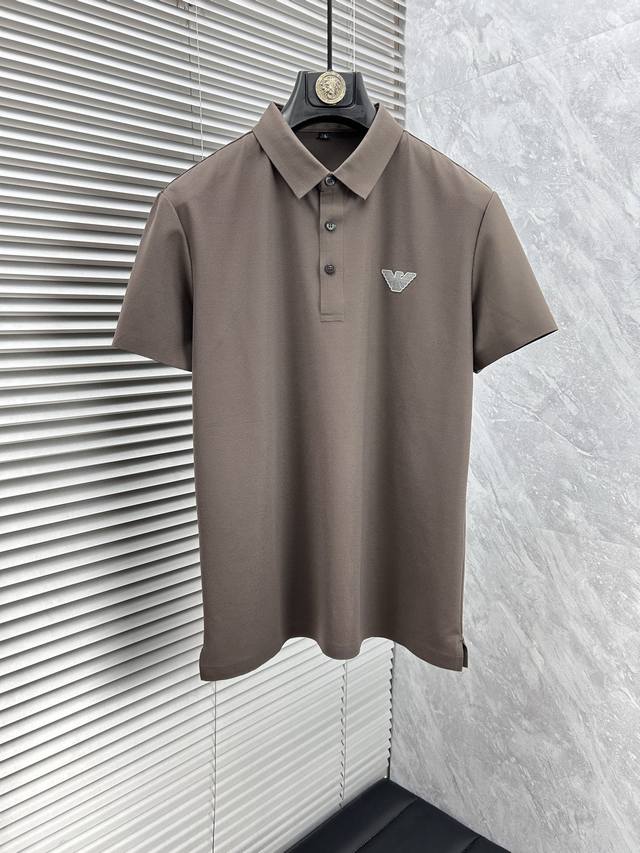 Ama's SS25 new summer lapel polo shirt is made of high-quality piqu