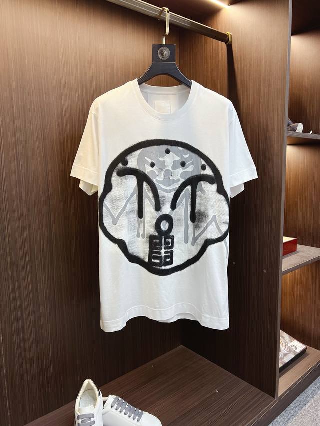 Givenchy 25Ss New arrival in boxed packaging! Crew-neck, short-sleeved T-shirt,