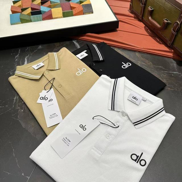 Alo 2025 spring and summer classic Polo collar design, paired with a simple sing