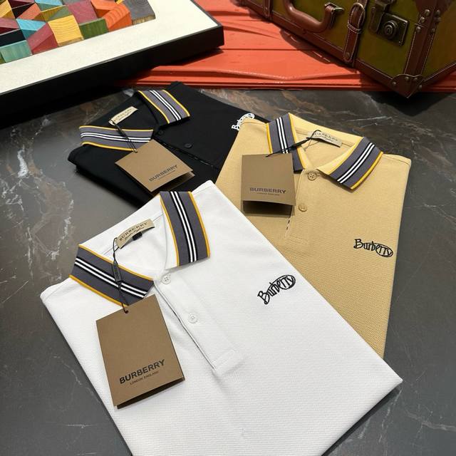 Burberry's classic Polo collar design for spring and summer 2025, paired with a