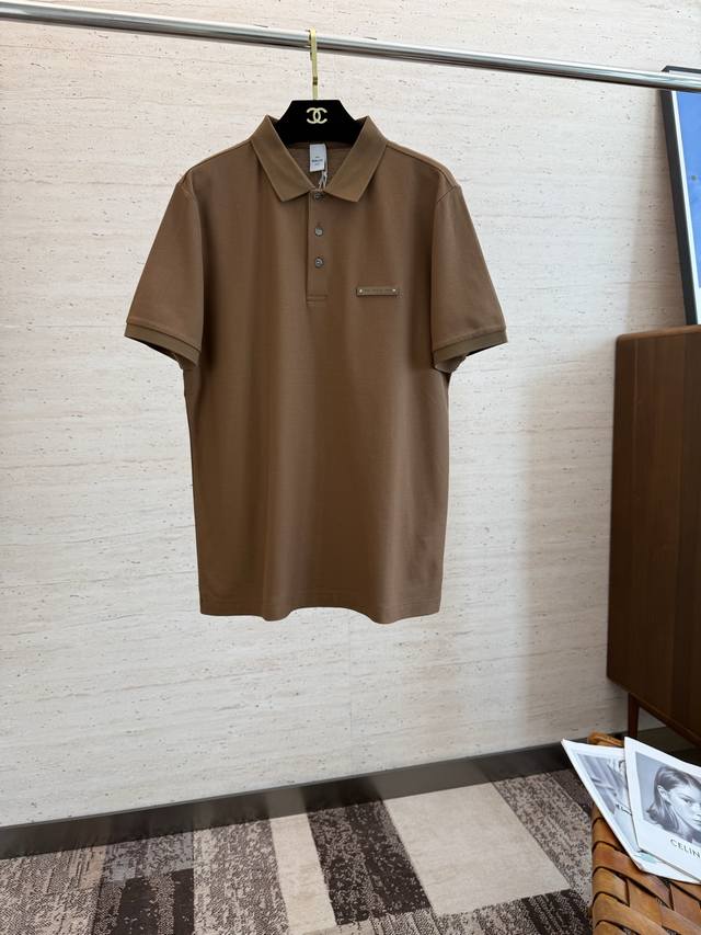 Berluti 25S Spring/Summer Men's Polo. The iconic logo on the chest creates a cas