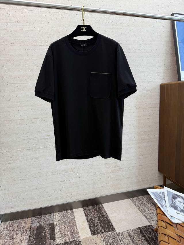 Zz 2025 Spring/Summer new short-sleeved T-shirt features vibrant and shiny color