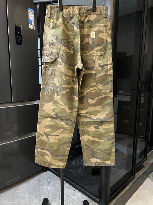 Carhartt Wip60Ss camouflage multi-pocket lumberjack straight casual jeans camouf