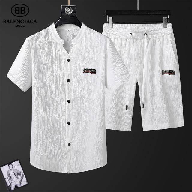 Balenciaga's new summer shorts set! Mercerized cotton and linen fabric! Exclusiv
