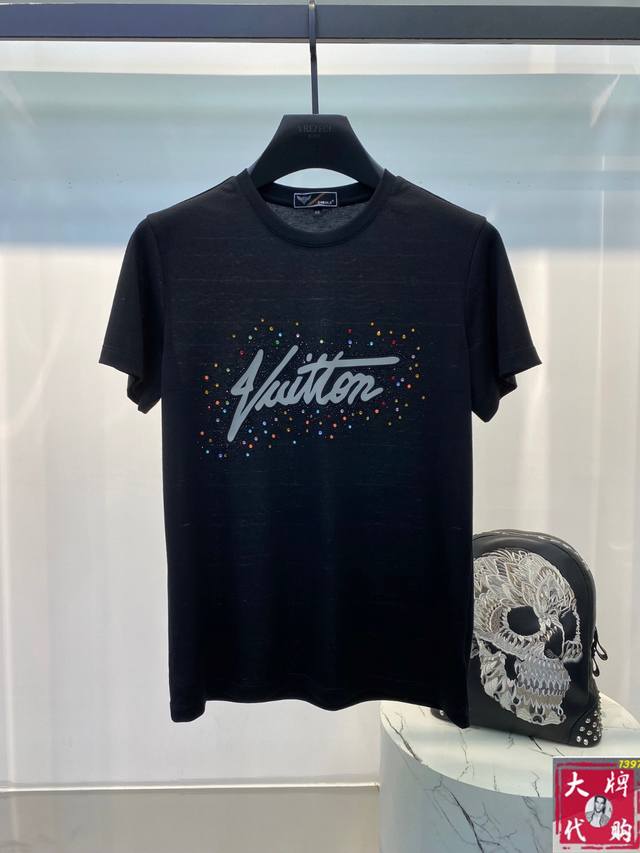 Armani 2025 new round neck short-sleeved T-shirt, a high-end version! Custom-mad