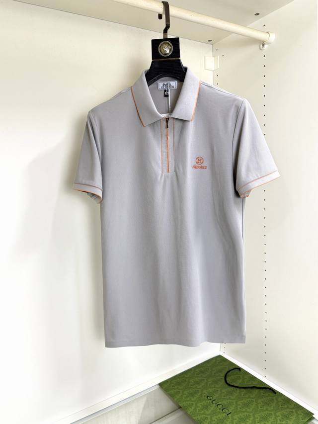 Hermes' new summer style, versatile and fashionable Polo collar business short-s