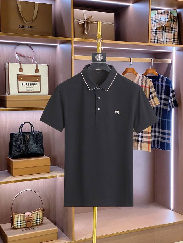Burberry 2025Ss summer new men's logo lapel polo shirt! A classic business style