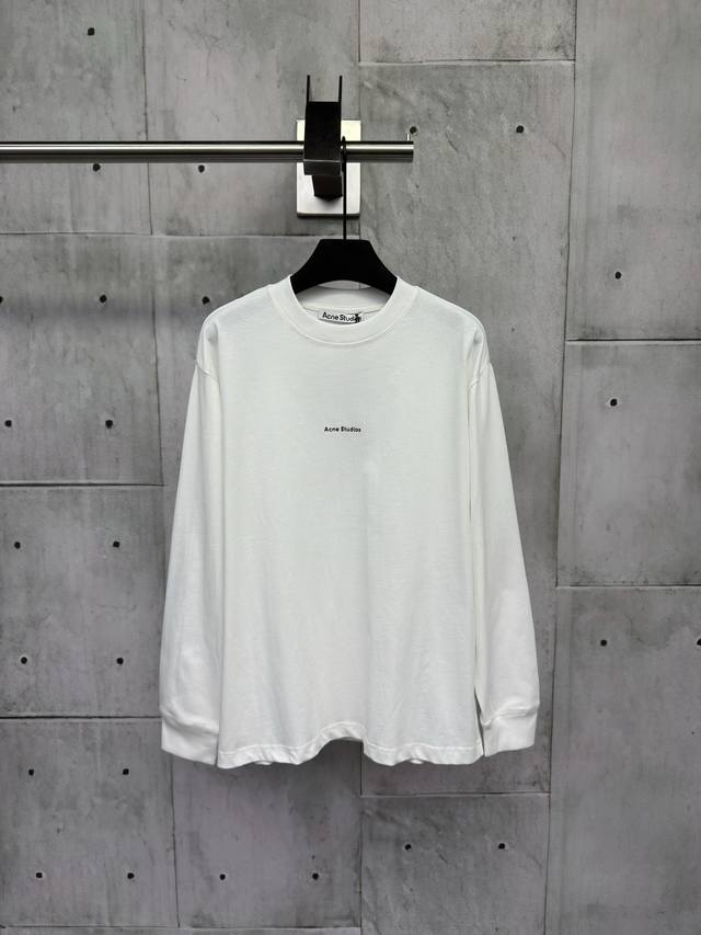 Acne Studios25Fw Minimalist Letter Logo Long Sleeve T-shirt Craftsmanship Descri