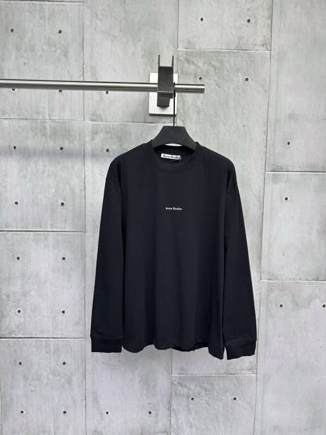 Acne Studios25Fw Minimalist Letter Logo Long Sleeve T-shirt Craftsmanship Descri