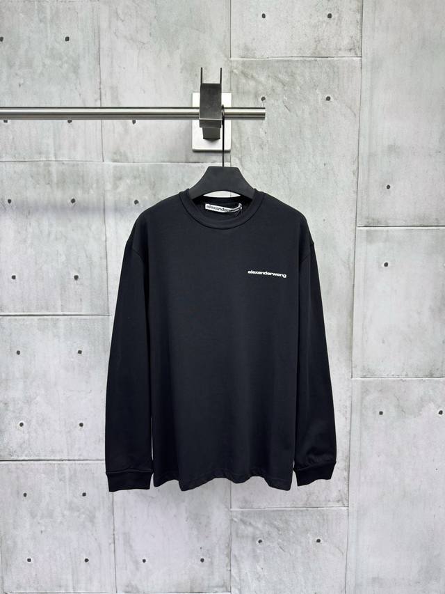 Alexander Wang logo long-sleeves are made of 230g washed cotton fabric with exce
