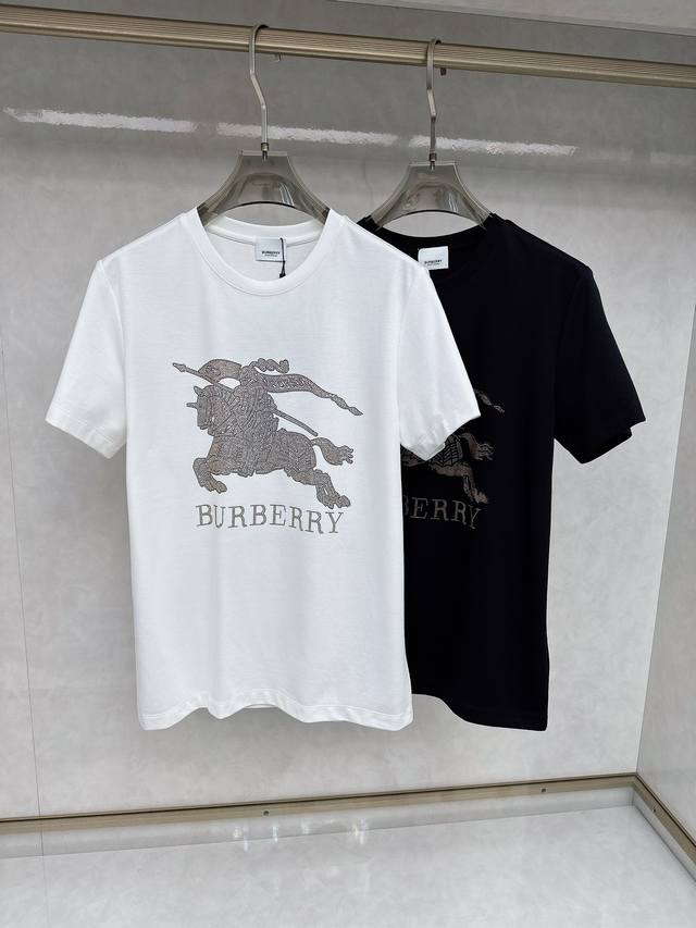 Yan Burberry 2025Ss latest spring and summer short-sleeved T-shirt, soft to the