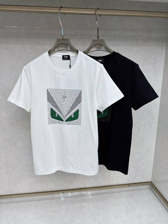Yan Fendi 2025Ss latest spring and summer short-sleeved T-shirt, soft to the tou