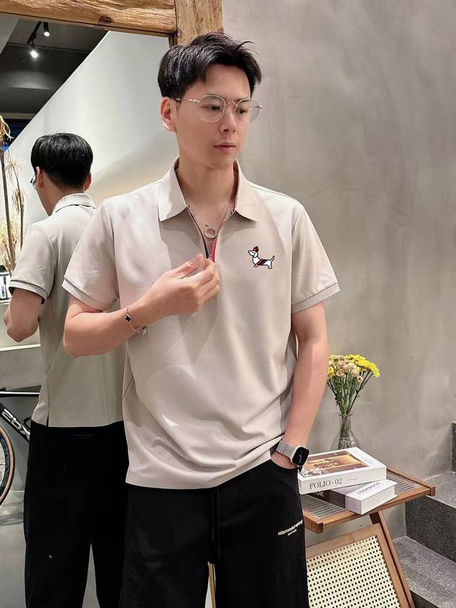 Ziy Tb 2025Ss Classic Fashion Lapel Polo Shirt Short Sleeve Trading Company Chan