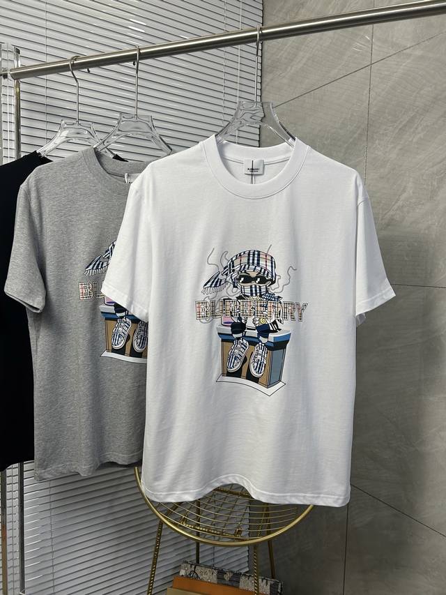 Zg Abur*Berry Burberry's latest Spring/Summer 25 round-neck graphic print logo s