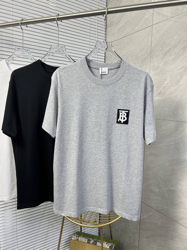 Zg Abur*Berry Burberry's latest Spring/Summer 25 round-neck, embroidered logo sh