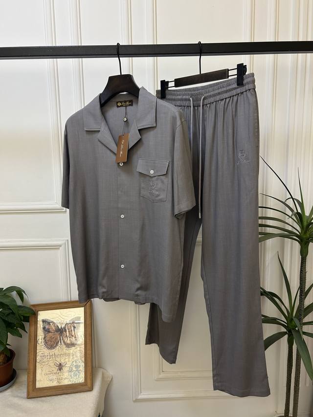 Cx New Lp Linen Suit New Spring and Summer Suit Polo Short Sleeve + Sweatpants I