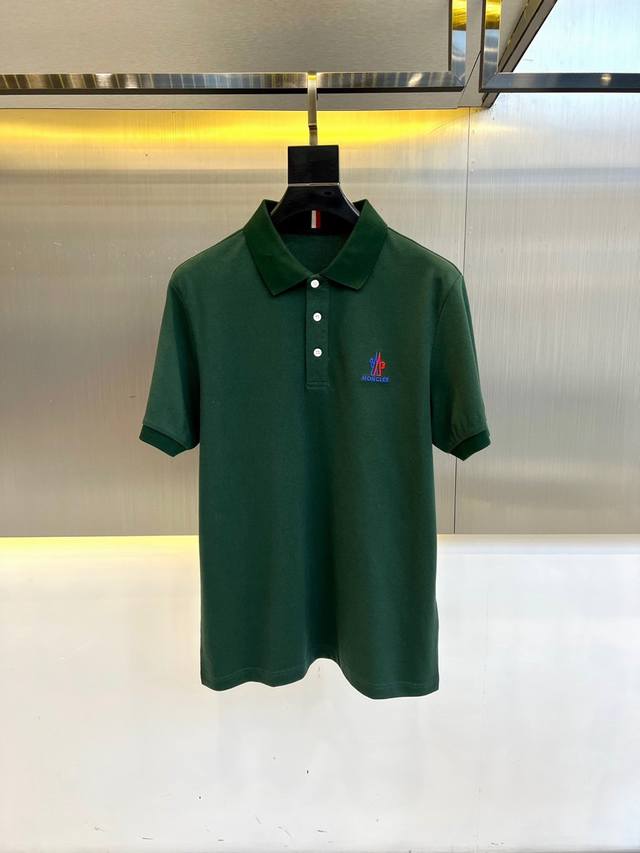 Cx New Moncler Men's Spring/Summer Polo Short-Sleeved T-Shirt. This logo-labeled