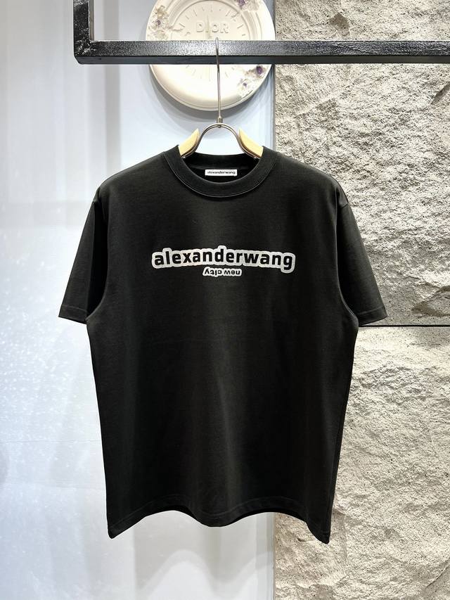 Xp Alexander Wang*Alexander Wang Silver Hot Print Short Sleeve T-shirt* is made