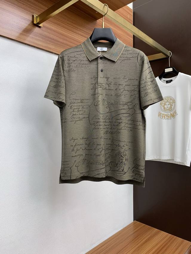 Tai Bruti 2025 new men's pique cotton lapel short-sleeved Polo shirt, classic bu
