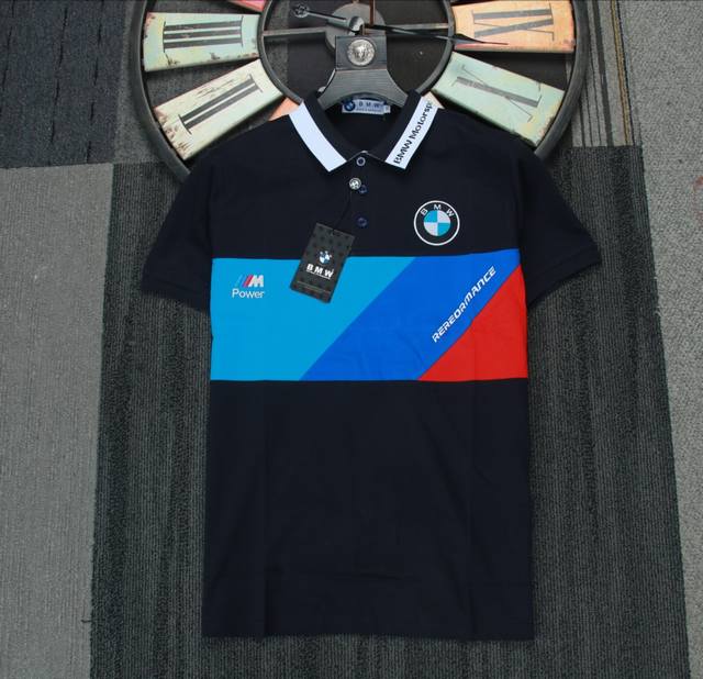 Lali BMW 2025 Spring/Summer new Polo shirt, lapel short-sleeved T-shirt series.