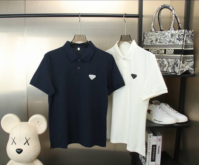 Long Prada 2025 continues the classic wardrobe! Business casual lapel polo shirt