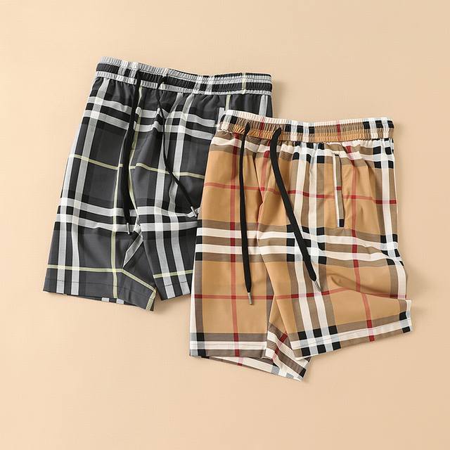 Siji Burberry 2025 Spring/Summer Logo, new stylish beach shorts, short shorts! O