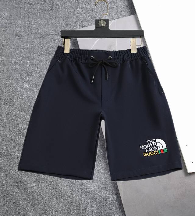 Zhen The.NF North Face Gucci collaboration summer shorts. Made of plain high-den