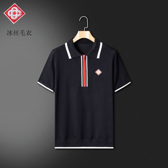 Yi's new early spring cotton blended ice silk knit short-sleeved sweater, a casu