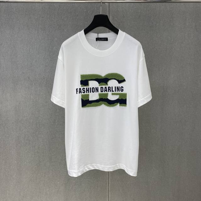 Xp Dg 2025 Spring/Summer new offset printed letter logo pattern pure cotton fabr