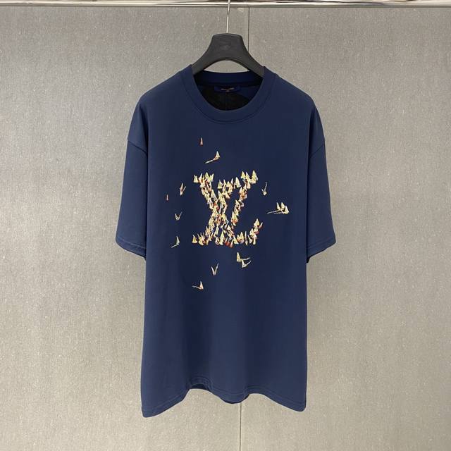 Xp Donkey 2025 Spring and Summer New Lv Embroidered Letter Logo Pattern Short Sl