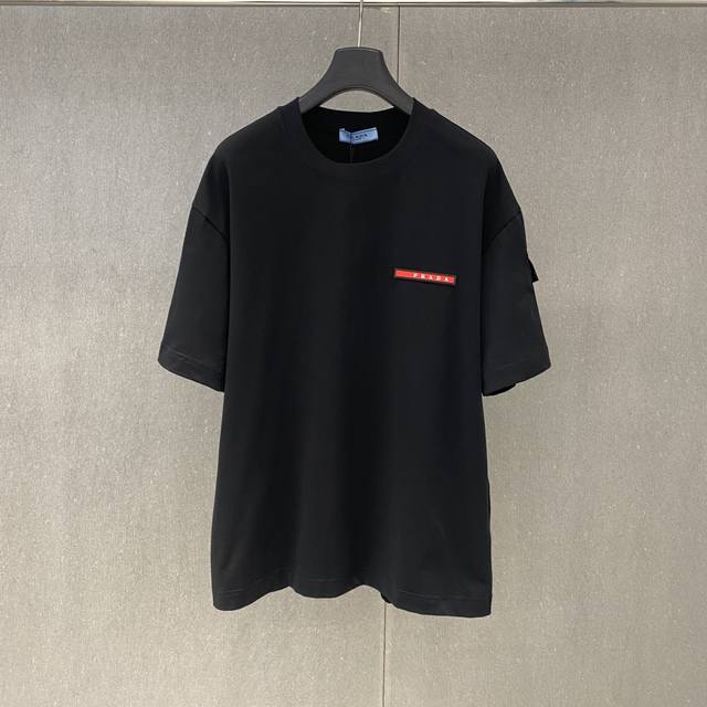 Xp Prad 2025 Spring/Summer new red logo with classic triangle logo short sleeves