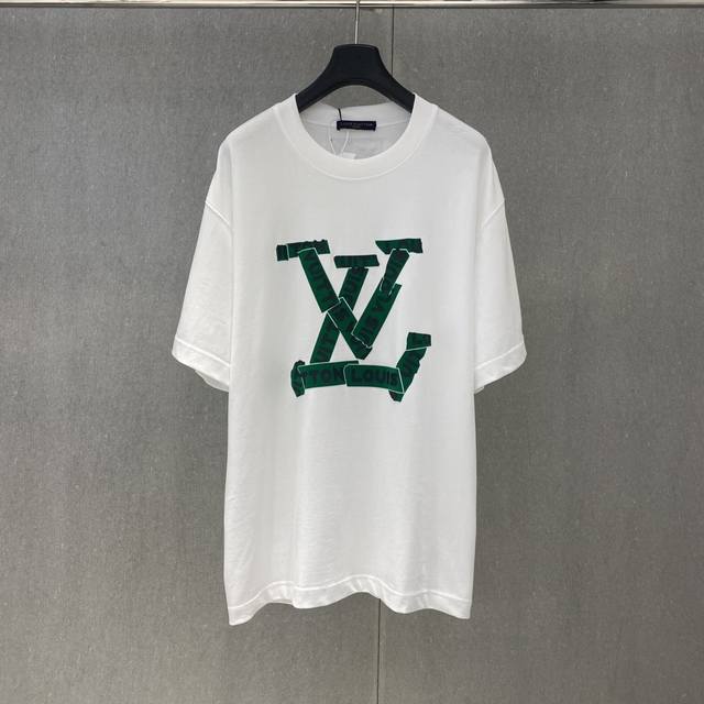 Xp Donkey 2025 Spring and Summer New Lv Letter Printed Short Sleeve Size: S-Xl