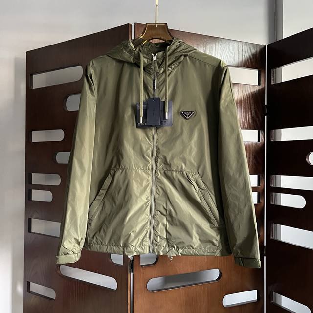 Qiu Prada 2025 new men's jacket, original three complete labels, high-end versio