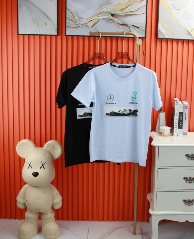 Lali Mercedes-Benz 2025 Spring/Summer new Polo shirt, lapel short-sleeved T-shir