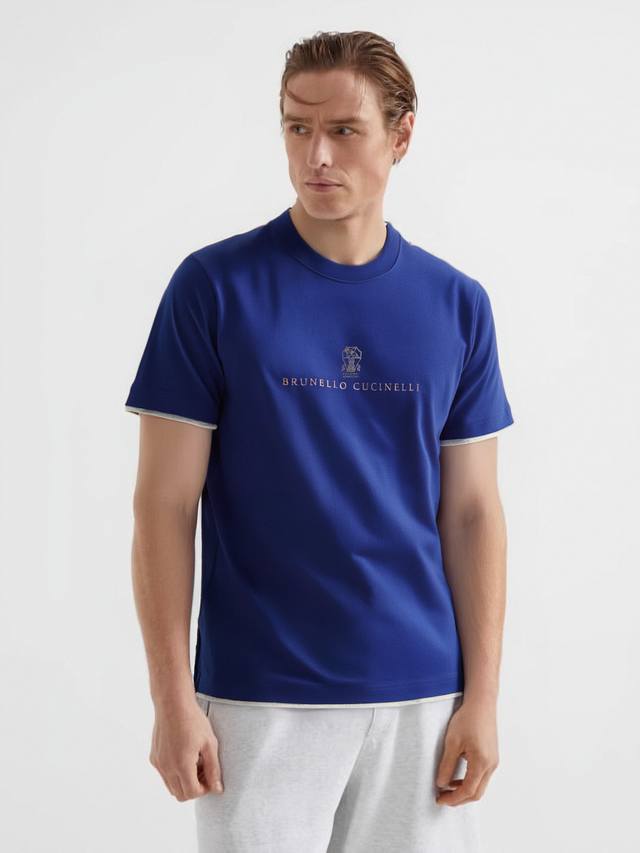 Oukai's top-quality BC crew neck, two-piece short-sleeved T-shirt. Made from cus