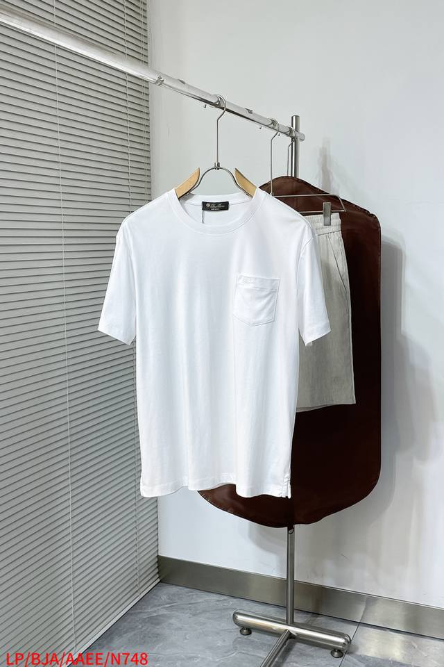 N748 Lp Loro Piana 2025 Spring/Summer Men's Trade Order Short-Sleeve T-shirt, in